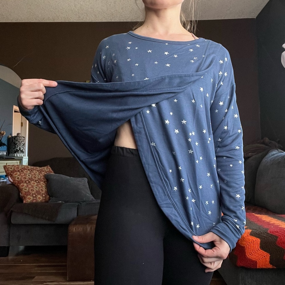 Motherhood Maternity Tulip-Style Nursing Sweatshirt - Picture 2 of 4